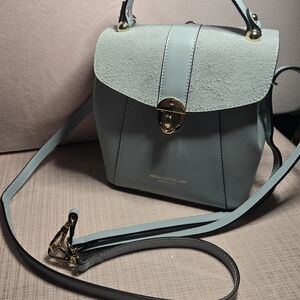 Viola Castellani Pale Blue Convertible Top-Handle Backpack Light Blue.